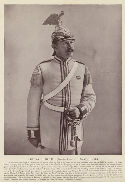 Gustav Herold, leder af tysk kavaleriorkester af American Photographer