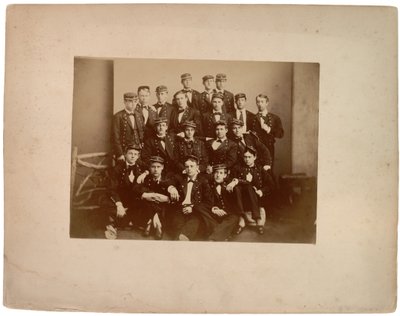Hagers Class of 61 19 i antal, ca. 1870 (sepia foto) af American Photographer