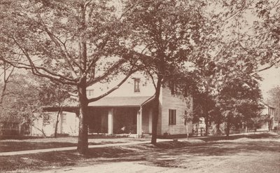 Hjemmet for "The Minerva", den første litterære kvindeklub, New Harmony, Indiana (s/h-foto) af American Photographer