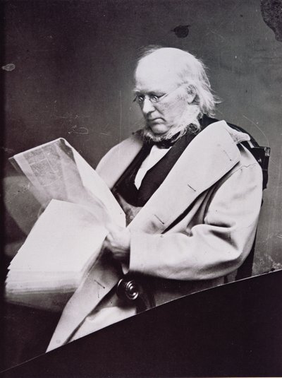 Horace Greeley (1811-72) (s/h-billede) af American Photographer