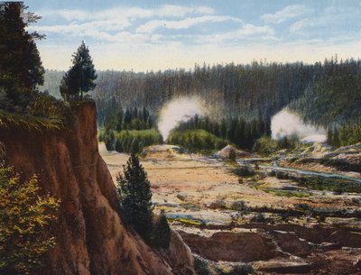 Hydraulisk minedrift, Dutch Flat, Californien (farvefoto) af American Photographer