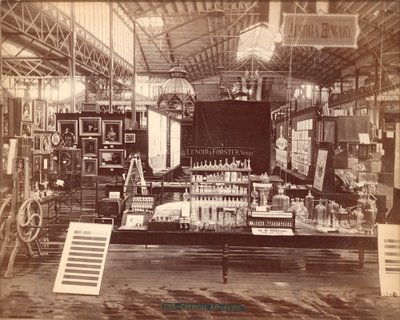 Lenoir & Forsters Exhibit, Main Building, Centennial International Exhibition, Philadelphia, 1876 (albumin print) af American Photographer