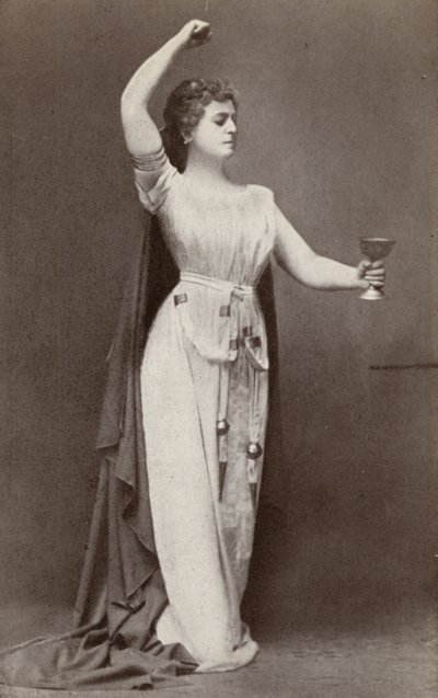 Lilli Lehmann, som Isolde, i "Tristan und Isolde" (s/h-foto) af American Photographer