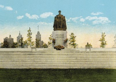 Lincoln Monument i Grant Park (farvet foto) af American Photographer