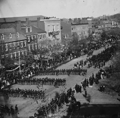 Lincolns begravelse på Pennsylvania Ave., Washington, D.C., 19. april 1865 af American Photographer
