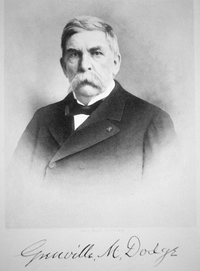 Generalmajor Grenville Dodge (1881-1916) (s/h foto) af American Photographer