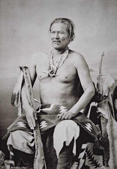 Manuelito (1818-93) chef for Navajo Nationen 1870-84 af American Photographer