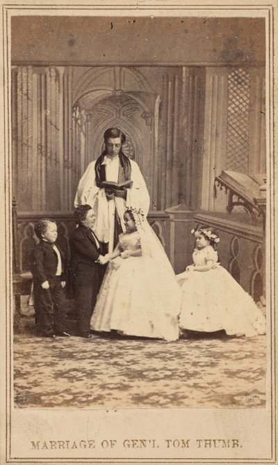 Bryllup med general Tom Thumb,1863 (foto) af American Photographer