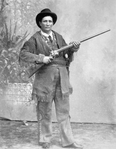 Martha Jane Cannary (Calamity Jane) (1852-1903) (s/h-billede) af American Photographer