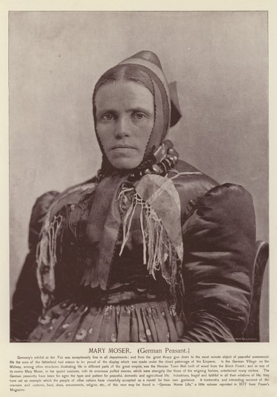 Mary Moser, tysk bonde af American Photographer