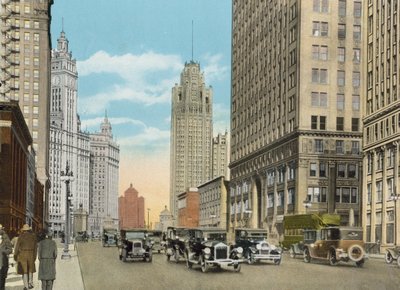 Michigan Boulevard, ser mod nord (farvet foto) af American Photographer