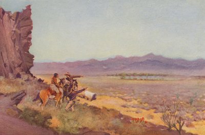 Mirage i ørkenen, Arizona (foto i farver) af American Photographer