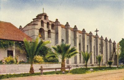 Mission San Gabriel nær Los Angeles (farvefoto) af American Photographer