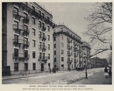 Model Tenement Houses, West Sixty-Ninth Street (s/h-billede) af American Photographer