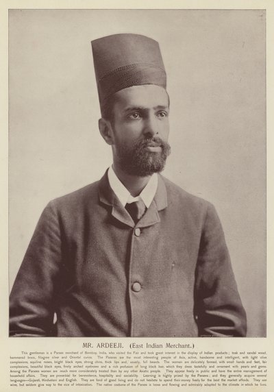 Hr. Ardeeji, østindisk købmand af American Photographer