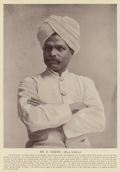 Mr D Joseph, østindisk af American Photographer