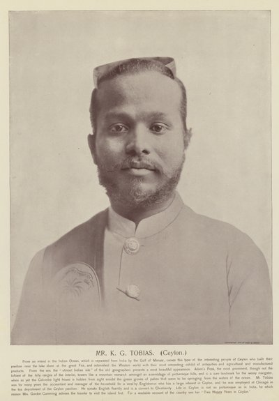 K. G. Tobias, Ceylon af American Photographer