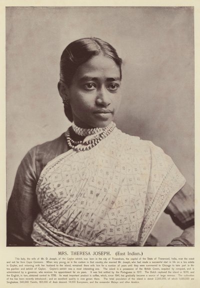 Fru Theresa Joseph, østindisk af American Photographer