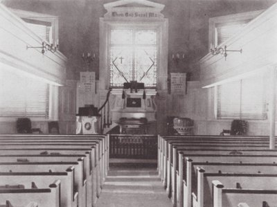 Philadelphia: Interiør af den gamle svenske kirke af American Photographer