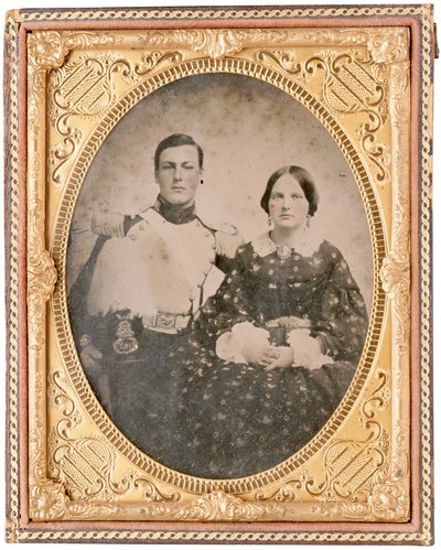 Portræt af Hamilton Branch og en uidentificeret kvinde (daguerrotypi) af American Photographer