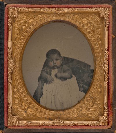 Portræt af en baby, ca. 1860 (foto) af American Photographer