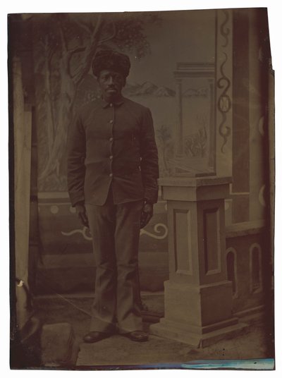 Portræt af en soldat, ca. 1880 (foto) af American Photographer