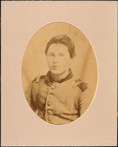 Portræt af en uidentificeret soldat (sepiafoto) af American Photographer