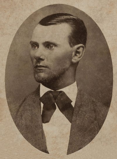 Portræt af den fredløse Jesse James (1847-1882), (kabinetfoto) af American Photographer