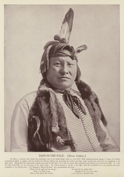 Regn-i-ansigtet, Sioux-indianer af American Photographer