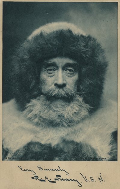 Robert Peary (1856-1920), amerikansk arktisk opdagelsesrejsende (s/h-foto) af American Photographer