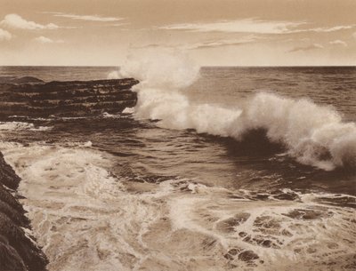 San Diego: Bølgebrydere styrter ud over klipperne ved La Jolla, nær San Diego (s/h-foto) af American Photographer