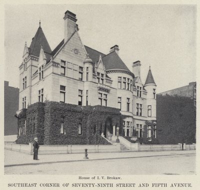Sydøstlige hjørne af Seventy-Ninth Street og Fifth Avenue (s/h-billede) af American Photographer