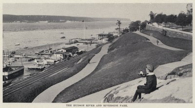 Hudson River og Riverside Park (s/h foto) af American Photographer
