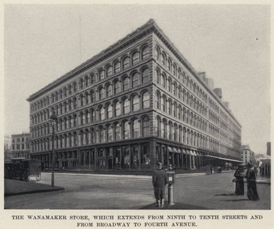 Wanamaker Store, der strækker sig fra Ninth til Tenth Streets og fra Broadway til Fourth Avenue (s/h foto) af American Photographer