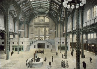 Train Concourse, Chicago Union Station (farvet foto) af American Photographer