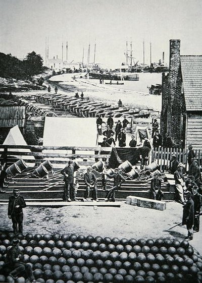 Union Army ammunitionsdepot i City Point, Virginia af American Photographer
