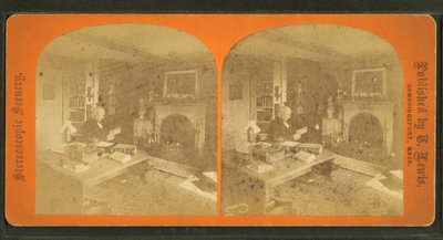 Udsigt til Amos Alcott i hans arbejdsværelse af American Photographer