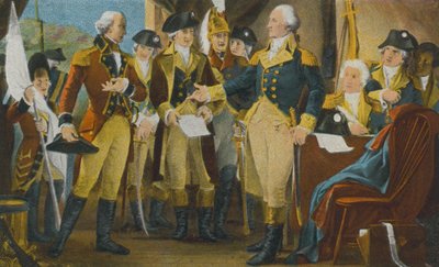 Washington afviser tilnærmelser fra Cornwallis ved Yorktown, Virginia (farvefoto) af American Photographer