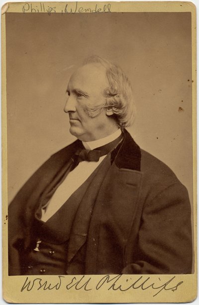 Wendell Phillips (1811-84), amerikansk afskaffelsesforkæmper og fortaler for indianere (albuminfoto) af American Photographer