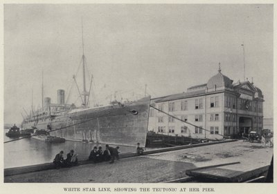 White Star Line, der viser germaneren ved hendes mole (s/h foto) af American Photographer