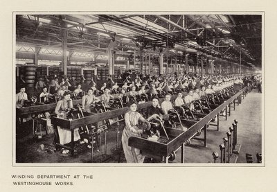 Spoleafdelingen på Westinghouse-fabrikken (s/h-foto) af American Photographer