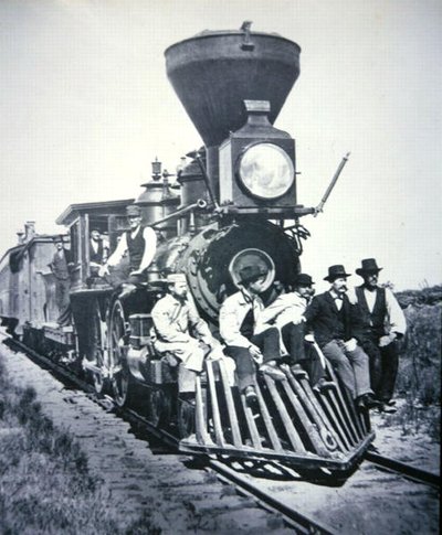 Arbejdere på Chicago, Milwaukee & St Paul Railway Company, ca. 1875 (s/h-foto) af American Photographer