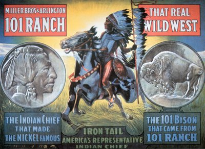 101 Ranch Wild West Show-plakat med 