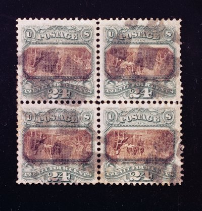 24-Cents underskrivelse af uafhængighedserklæringens blok af fire, 1869 af American School