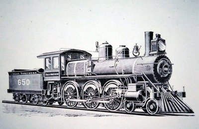 4-6-0 Standard tog med ti hjul (gravering) af American School