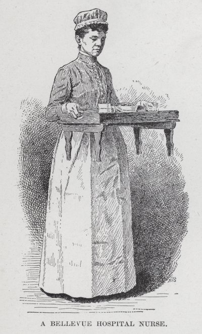 En Bellevue Hospitalssygeplejerske (litho) af American School