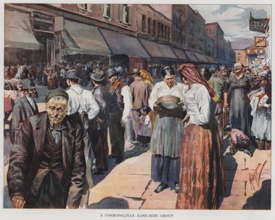 A Cosmopolitan East-Side Group (farve litho) af American School