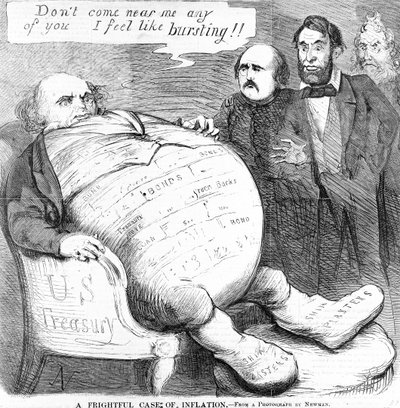 Et frygteligt tilfælde af inflation, ca. 1863 af American School