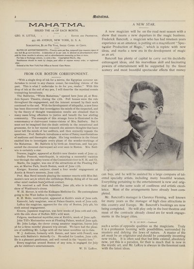 En ny stjerne, Frederick Bancroft af American School