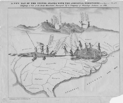 Et nyt kort over USA med de yderligere territorier på en forbedret plan, c.1828 af American School